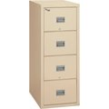 Fire King Fireking Fireproof 4 Drawer Vertical File Cabinet Legal-Letter 17-3/4"Wx25-1/16"Dx52-3/4"H Parchment 4P1825-CPA